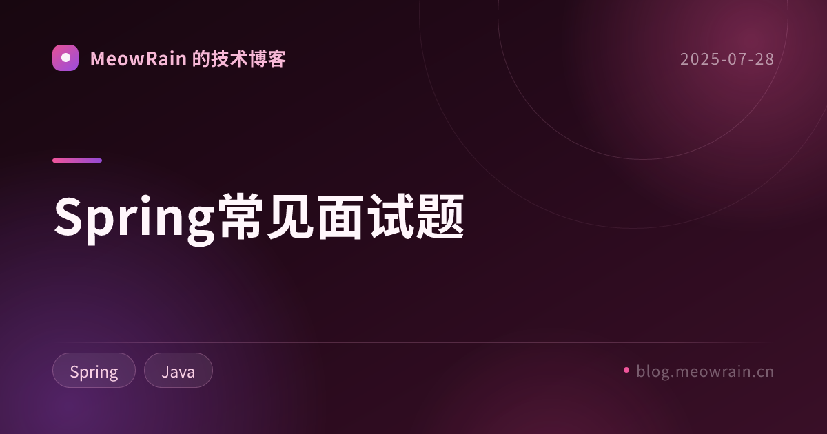 Spring常见面试题 的分享卡片预览